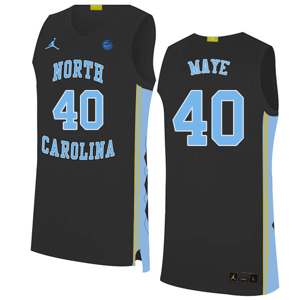 Men #40 Beau Maye North Carolina Tar Heels College Basketball Jerseys Sale-Black